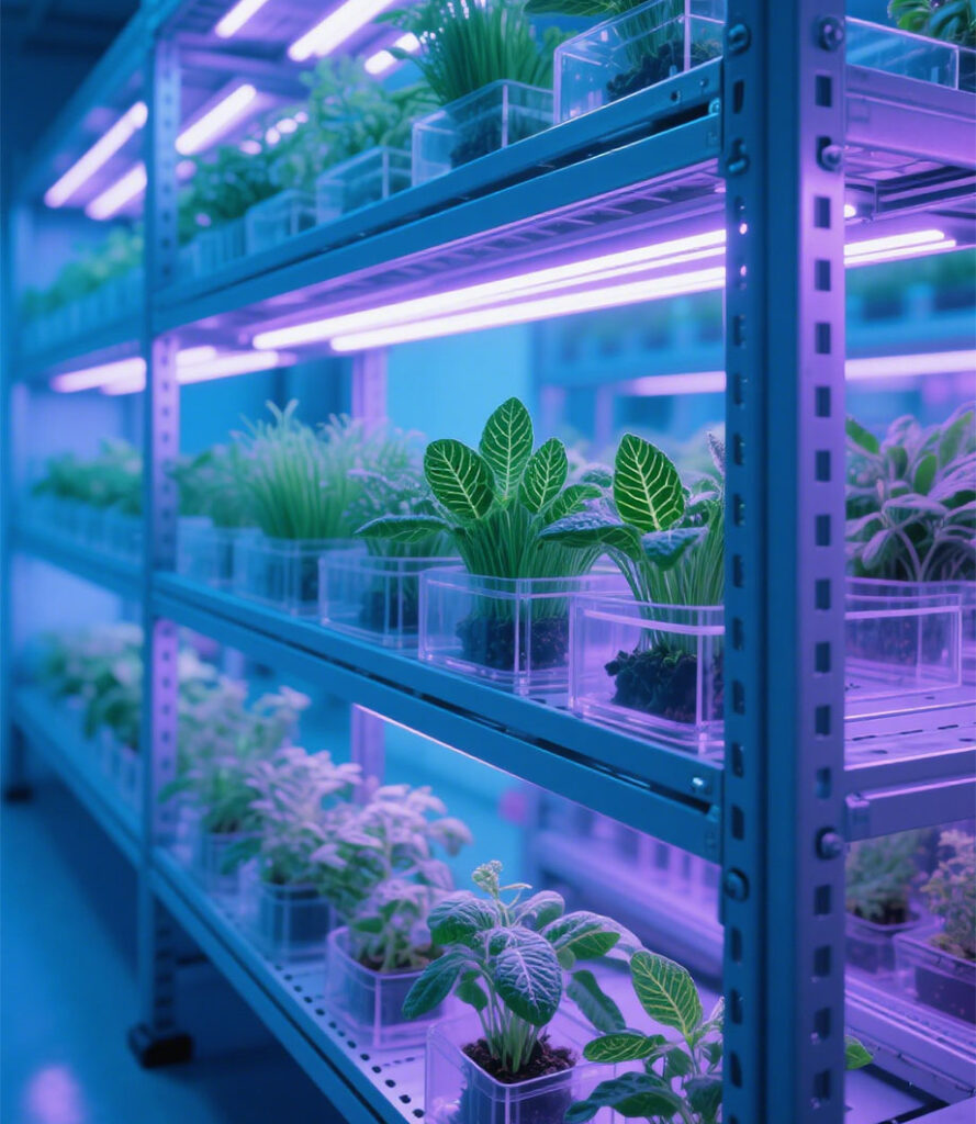 Growing High-Value Varieties in a Fully Enclosed Environment with No Natural Light